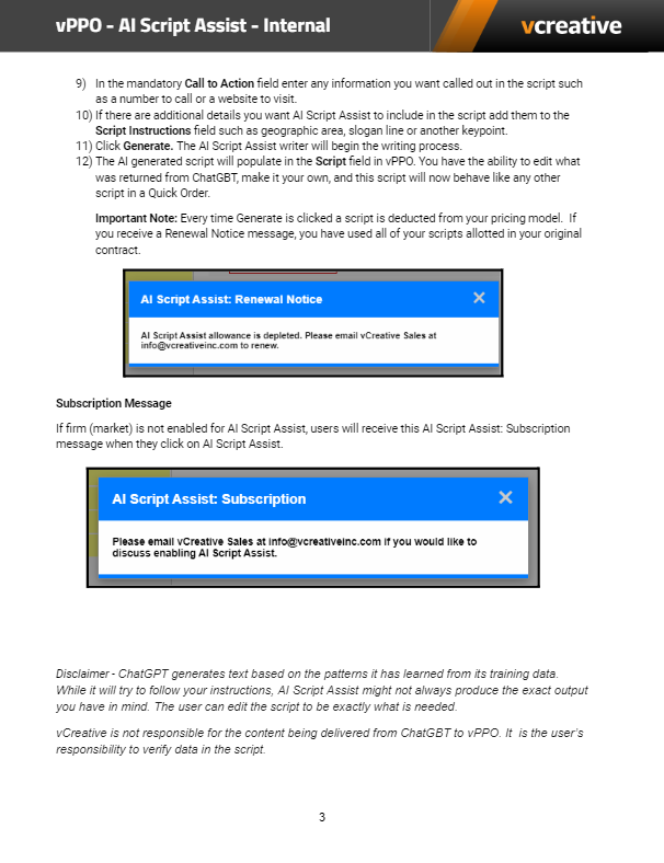 AI Script Assist Internal 3