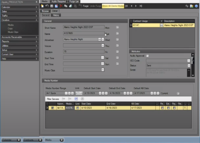 Aquira media view