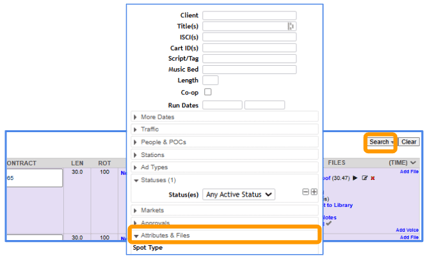 Attributes and files with pullout