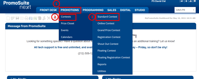 Creating Standard Contest 1