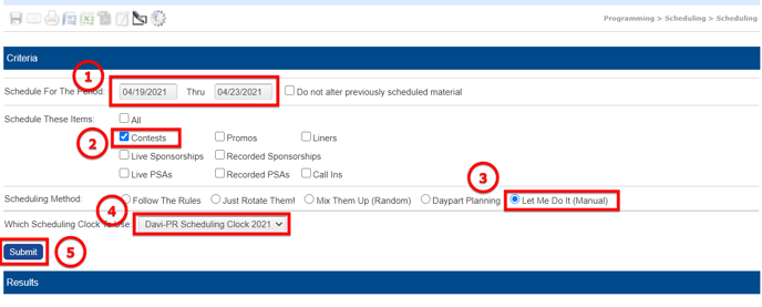 Criteria for Scheduling