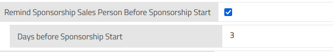 Sponsorship reminder