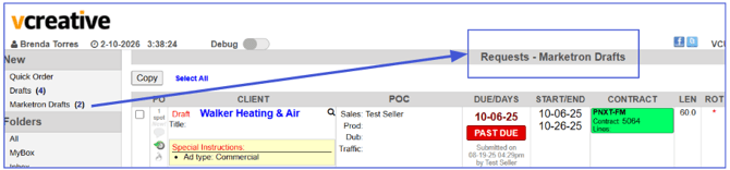 Traffic Integration folder